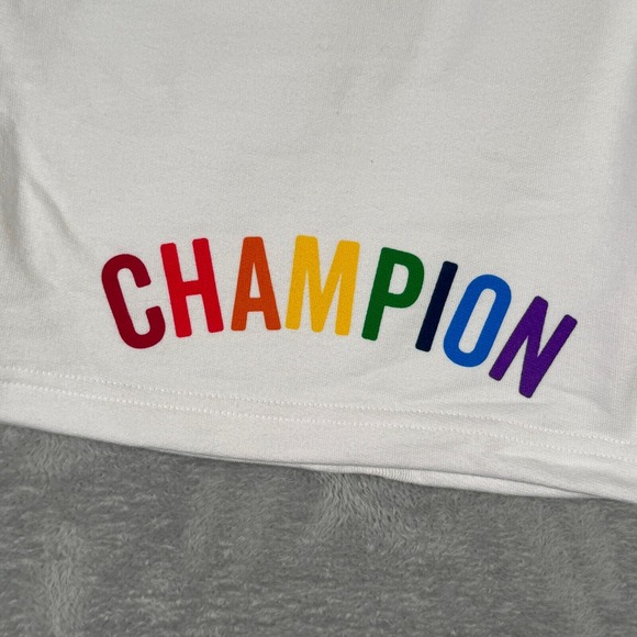 Champion x Todd Snyder Shorts Men XXL White Sweatshorts Sweat Drawstring Pride - Picture 3 of 9